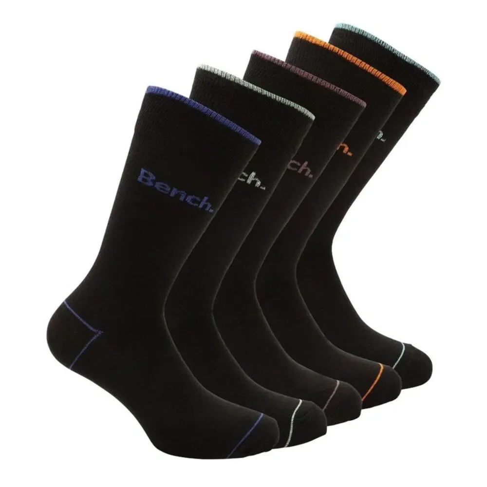 Bench Womens/Ladies Oberyn Crew Socks (Pack of 5) / Black